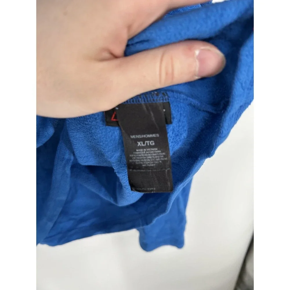 The North Face Sweater Mens XL Blue RU/14 Fleece Mock Neck Quarter 1/4‎ Zip